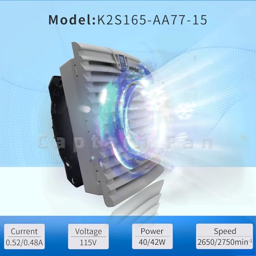 K2S165-AA77-15 Ebm Papst Fan 115VAC 0.52/0.48A Centrifugal Fan Cabinet