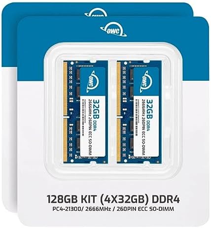 OWC 64GB (2x32GB) DDR4 2666MHz PC4-21300 CL19 2RX8 ECC Unbuffered SODIMM 1.2V 260-pin Memory RAM|B0CBTBR62J