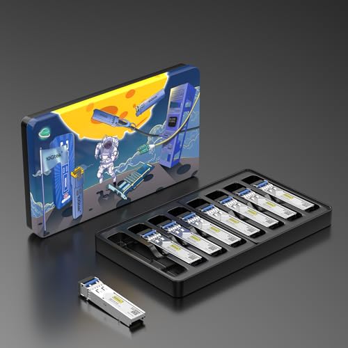 10GTEK 1.25G SFP-T, 1000BASE-T Copper SFP, SFP to RJ45 SFP Module Transceiver for Cisco SFP-GE-T, Meraki, Fortinet, Ubiquiti UniFi UF-RJ45-1G, D-Link, Supermicro, Netgear, TP-Link and More|B00U77IJ2M