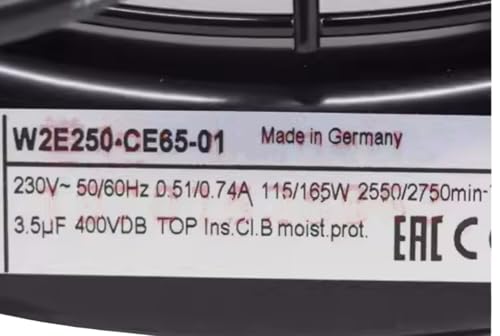 230V 0.5/0.74A 115/165W 2550/2750RPM Cooling Fan|B0DBCQDBCK