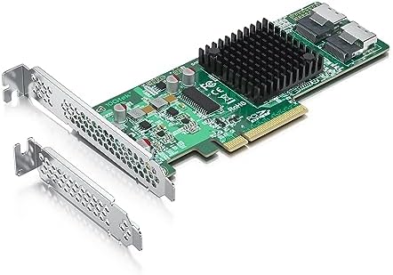 PCIe 3.0 x8 12G External SAS/SATA HBA RAID Controller Card, Broadcom 3008 Chip, Compatible with LSI 9300-8E, Mini SAS HD (SFF-8644) Connector, for Server/Storage Expansion|B0868Q65TD