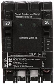 Siemens QSA2020SPD Whole House Surge Protection with Two 20-Amp Circuit Breakers for Use Only on Siemens Panels