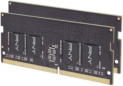 PNY Performance 32GB (2x16GB DDR4 DRAM 3200MHz (PC4-25600 CL22 (Compatible with 2933MHz, 2666MHz, 2400MHz or 2133MHz 1.2V Notebook/Laptop (SODIMM Computer Memory Kit – MN32GK2D43200-TB