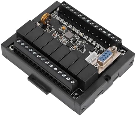 OVAQUIXI PLC Controller Board, DC 24V Programmable Logic Controller Module Rail Type Housing with Relay Output TTL and RS232 Ports|B0G44HH9FJ