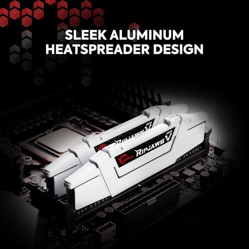 G.SKILL RipjawsV Series DDR4 RAM (XMP) 128GB (4x32GB) 3600MT/s CL18-22-22-42 1.35V Intel AMD Desktop Computer Memory U-DIMM - Black (F4-3600C18Q-128GVK)|B08B87BM4K