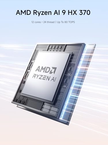 MINISFORUM Mini PC AI X1 Pro AMD Ryzen AI 9 HX370(12Cores/24 Threads&AMD Radeon 890M Mini Gaming PC,96GB DDR5 2TB SSD,8K Quad Output(HDMI+DP+2xUSB4,Dual 2.5 LAN/WIFI7/BT5.4/Oculink,Copilot PC