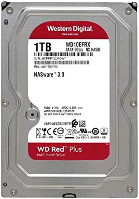 Western Digital 4TB WD Red Plus NAS Internal Hard Drive HDD - 5400 RPM, SATA 6 Gb/s, CMR, 128 MB Cache, 3.5" -WD40EFZX|B08VH8C3WZ