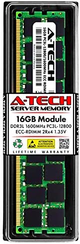 A-Tech 16GB RAM for Dell PowerEdge R620 | DDR3 1600MHz PC3-12800 ECC Registered RDIMM 2Rx4 1.35V Server Single Memory Upgrade Module (Replacement for SNP20D6FC/16G, A6994465, 20D6F, 020D6F