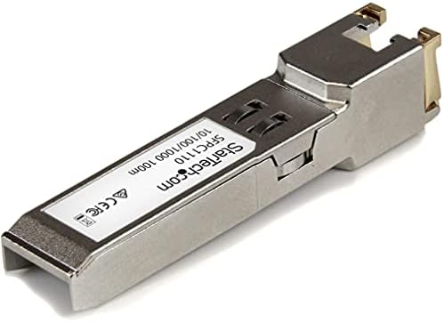 StarTech.com Cisco SFP-GE-T Compatible - Gigabit SFP - 10/100/1000 Mbps - RJ45 Port - 1000Base-T - Copper SFP - GBIC Module|B007UR0CZE