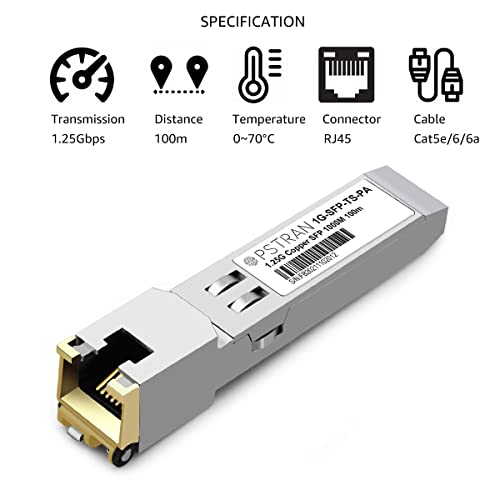 1000BASE-SX SFP Optical Transceiver Module Compatible with HPE Aruba J4858D J4858DCM JL745A Q8N53A ProCurve J4858C J4858B J4858A 850nm 550m DDM Duplex LC MMF 10pcs/Pack|B09MTS8WKP