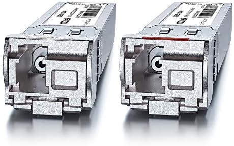 10GTEK 10GBase-SR SFP+ LC Transceiver, 10G 850nm Multimode SFP Module, up to 300 Meters, for Cisco SFP-10G-SR, Meraki MA-SFP-10GB-SR, Ubiquiti UniFi UF-MM-10G, Fortinet, TP-Link and More, Pack of 2|B08BP55663