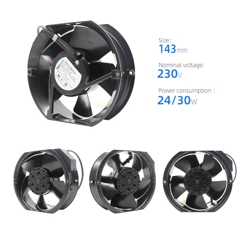 W2E143-AB09-01/F01 2-Wire AC 230V 0.12A 24/30W 172x150x51mm Cooling Fan