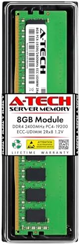 A-Tech Server 32GB Kit (2x16GB DDR4 3200MHz PC4-25600 ECC UDIMM 2Rx8 Dual Rank 1.2V ECC Unbuffered DIMM 288-Pin Server & Workstation RAM Memory Upgrade Modules (A-Tech Enterprise Series