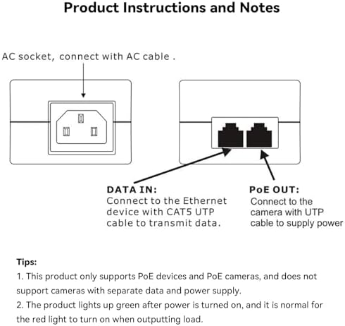 Gigabit PoE+ Injector Adapter - 30W 48V Power Over Ethernet Plus - 10/100/1000Mbps, IEEE 802.3af/at Compliant - Up to 100 M (328 ft) Range, by ThePoEstore|B07V24C4M8