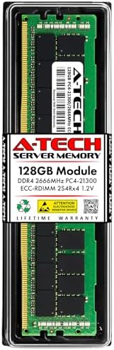 A-Tech 64GB Kit (2x32GB DDR4 2400MHz PC4-19200 ECC RDIMM 2Rx4 Dual Rank 1.2V ECC Registered DIMM 288-Pin Server & Workstation RAM Memory Upgrade Modules (A-Tech Enterprise Series