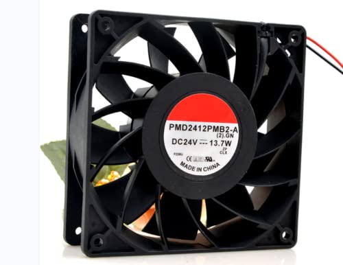 for PMD2412PMB2-A 24V 0.76A 13.7W 4200RPM 190CFM 57.6DB 1201X120X38MM 2-Wire Cooling Fan