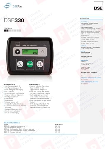 Original Deep Sea DSE330 Generator Auto Transfer Switch Control Module
