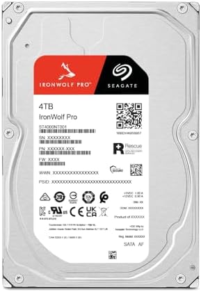 Seagate IronWolf Pro, 16 TB, Enterprise NAS Internal HDD –CMR 3.5 Inch, SATA 6 Gb/s, 7,200 RPM, 256 MB Cache for RAID Network Attached Storage (ST16000NT001)|B0B94PNF7P