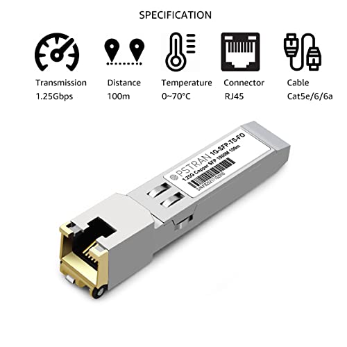 1000BASE-SX SFP Optical Transceiver Module Compatible with HPE Aruba J4858D J4858DCM JL745A Q8N53A ProCurve J4858C J4858B J4858A 850nm 550m DDM Duplex LC MMF 10pcs/Pack|B09MTS8WKP