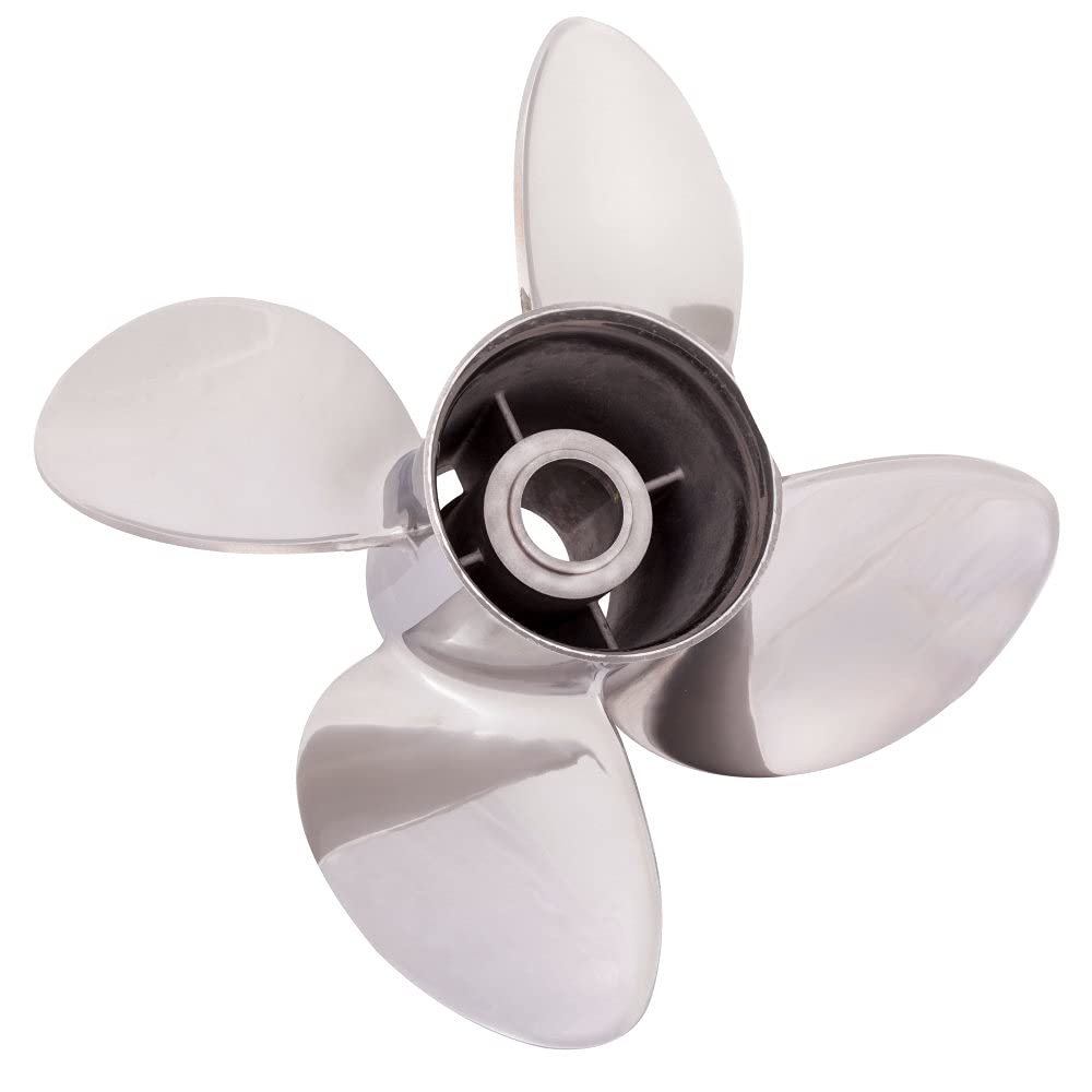 Solas 9553-141-19 Rubex HR4 Propeller, Stainless Steel Interchangeable Hub, 4-Blade, RH 14.125 x 19"