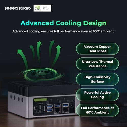 seeed studio NVIDIA Jetson Orin NX 16GB Edge AI Device - reComputer J4012, 4xUSB 3.2, M.2 Key E & Key M Slot, Pre-Installed Jetpack System with NVIDIA Jetpack on 128GB NVMe SSD|B0C88V4CB7
