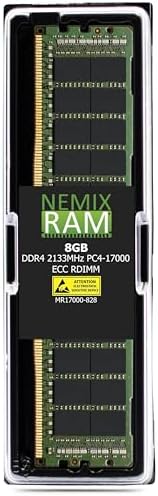 NEMIX RAM 8GB (1X8GB DDR4 2133MHZ PC4-17000 2Rx8 1.2V 288-PIN ECC RDIMM Compatible with Dell SNPH8PGNG/8G A8475628 Registered Server Memory