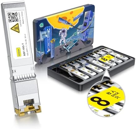 10Gtek 10GBase-SR SFP+ LC Transceiver, 10G 850nm Multimode SFP Module, up to 300 Meters, for Cisco SFP-10G-SR, Meraki MA-SFP-10GB-SR, Ubiquiti UniFi UF-MM-10G, Fortinet, Mikrotik and More, Pack of 10|B00ZCDDOPS