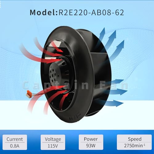 R2E220-AB08-62 Ebm Papst Fan 115VAC 0.8/1.1A Centrifugal Fan