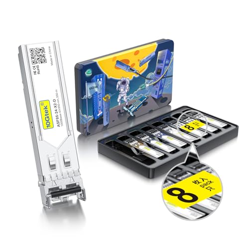 10Gtek 𝟭𝟬/𝟭𝟬𝟬/𝟭𝟬𝟬𝟬𝗕𝗮𝘀𝗲-𝗧 𝗖𝗼𝗽𝗽𝗲𝗿 𝗦𝗙𝗣, Auto-Negotiation SFP to RJ45 Mini-GBIC Transceiver or Cisco GLC-T(10/100/1000)/SFP-GE-T(10/100/1000) Pack of 2|B09NNMP934