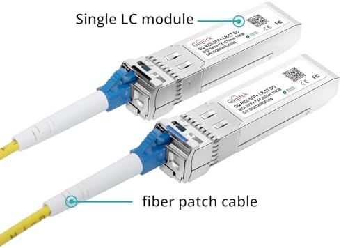 1 Pair 10GBASE-BX10-UD BiDi SFP+ Module, TX 1270nm/1330nm, RX 1330nm/1270nm, 10km DOM Simplex LC/UPC SMF Optical Transceiver Networking Mini Gbic for Dell GP-SFP-10GBX-U-10/ GP-SFP-10GBX-D-10|B0DQ7M94PL