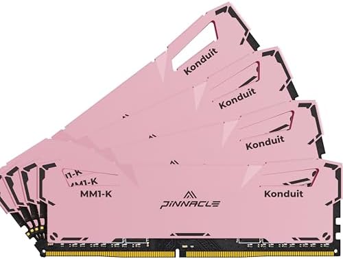 Timetec Pinnacle Konduit 32GB KIT(2x16GB) DDR4 3200MHz PC4-25600 CL16-18-18-38 XMP2.0 Overclocking 1.35V Dual Rank Compatible for AMD and Intel Desktop Gaming PC Memory Module - Black|B09T2G15VF