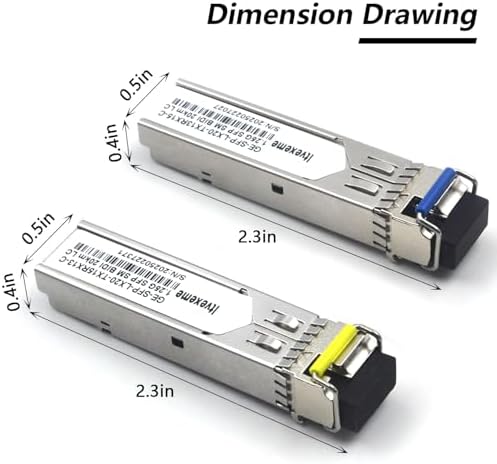2 Pack 1.25G Multimode SFP LC Module, 1000Base-SX Gigabit Fiber Transceiver, 850nm MMF, 550m, for Router, Network Card, Switch, Firewall etc|B0DYNT62RJ