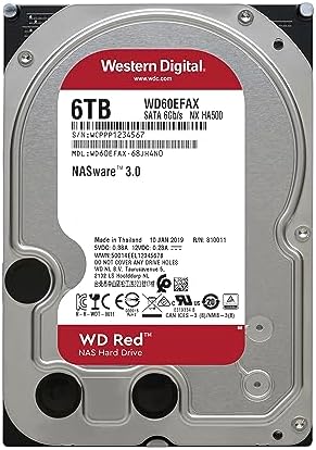 Western Digital 2TB WD NAS Internal Hard Drive HDD - 5400 RPM, SATA 6 Gb/s, SMR, 256MB Cache, 3.5" - WD20EFAX, Red|B07PGWXQCM