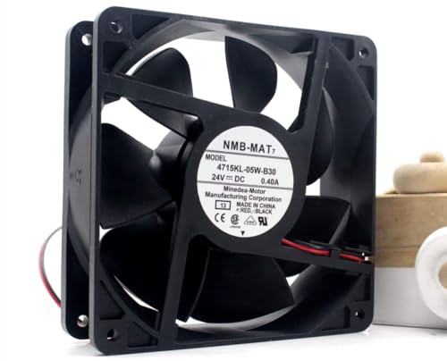 4715KL-05W-B30 120×120×38mm 24V 0.40A 3300RPM 120CFM 2-Wire Cooling Fan 4715KL-05W-B30|B0DSWDDJZN