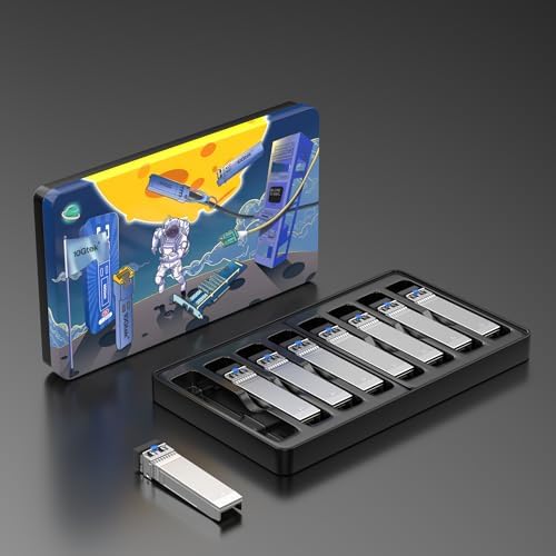 10Gtek 10GBase-LR SFP+ Transceiver, 10G 1310nm SMF SingleMode Fiber Optic Module, 10km, for Cisco SFP-10G-LR, Meraki MA-SFP-10GB-LR, Ubiquiti UniFi UF-SM-10G, Fortinet, Mikrotik, Netgear, Pack of 2|B08BP4M8LV