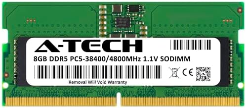 A-Tech 32GB DDR5 4800MHz PC5-38400 CL40 SODIMM 2Rx8 Dual Rank 1.1V Non-ECC Unbuffered SO-DIMM 262-Pin Laptop Computer RAM Memory Upgrade Module|B0B1718KB1