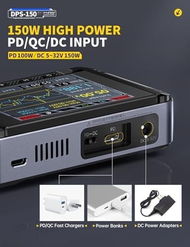 FNIRSI DPS-150 DC Power Supply Variable, 0-30V 0-5A Adjustable DC CNC Power Supply with 4-Digit IPS Display, <20mV Power Ripple, PD/QC/DC Input, PC Programmable Regulated Switching Power Supply|B0DFPK3S19