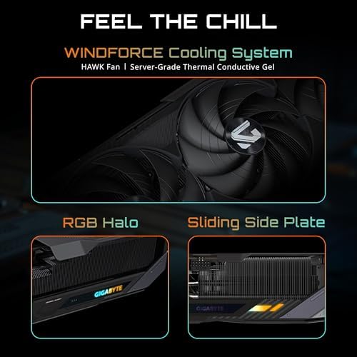 GIGABYTE GeForce RTX 5080 Gaming OC 16G Graphics Card, WINDFORCE Cooling System, 16GB 256-bit GDDR7, GV-N5080GAMING OC-16GD Video Card