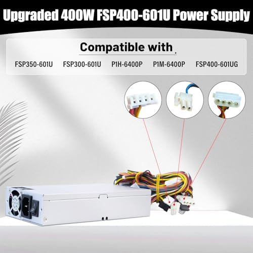 LXun Upgraded FSP400-601U P1H-6400P 400W Power Supply P1M-6400P FSP350-601U FSP300-601U PSU Compatible with 1U -5V FSP400-601U SPI400IUG Switching Power Supply Repair 400w Switching Power Supply