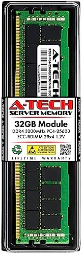 A-Tech 32GB Kit (2x16GB DDR4 3200MHz PC4-25600 ECC RDIMM 2Rx8 Dual Rank 1.2V ECC Registered DIMM 288-Pin Server & Workstation RAM Memory Upgrade Modules (A-Tech Enterprise Series