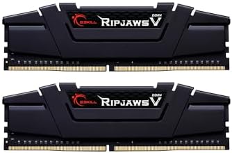 G.SKILL RipjawsV Series DDR4 RAM (XMP) 64GB (2x32GB) 3200MT/s CL16-18-18-38 1.35V Intel AMD Desktop Computer Memory U-DIMM - Black (F4-3200C16D-64GVK)|B082NXPZ2V