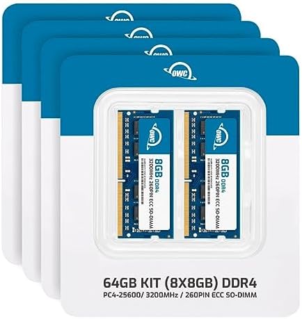 OWC 64GB (2x32GB) DDR4 3200MHz PC4-25600 CL22 2RX8 ECC Unbuffered SODIMM 1.2V 260-pin Laptop Memory RAM|B0CBVYMX3B
