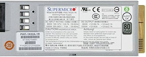 Supermicro PWS-1K02A-1R 1U 1000W Redundant Power Supply (Renewed