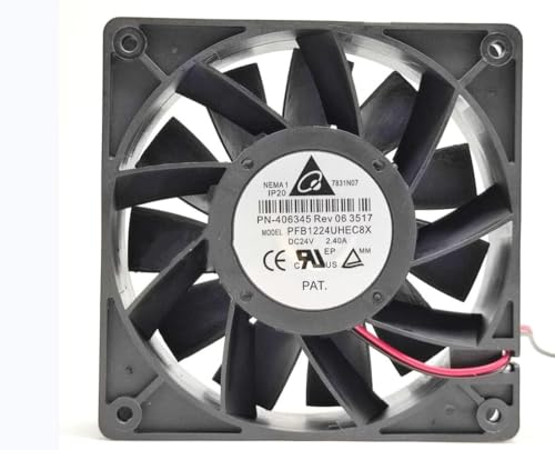 Fan 120x38mm for Efficient Heat Dissipation PFB1224UHEC8X 24V 2.4A High-Performance Shrandi|B0FW95YMG6