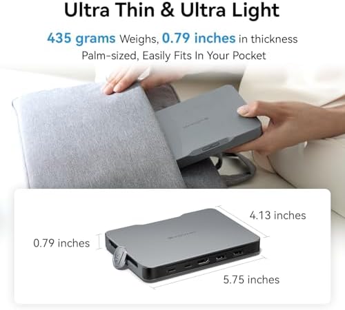 Khadas Mind 2s AI Mini PC - 96 Tops AI Performance, Intel Core Ultra 7 255H｜64GB LPDDR5X+2TB SSD｜5.55Wh Battery｜Only 435g｜Thunderbolt 4｜8K UHD｜Win 11 Home｜Micro Desktop Computer for Work and Gaming