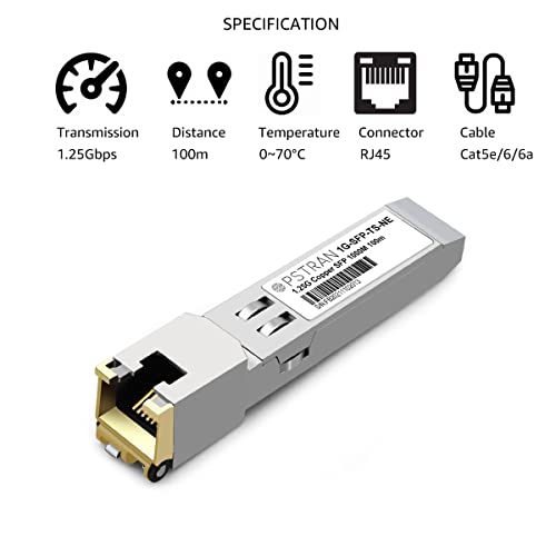1000BASE-SX SFP Optical Transceiver Module Compatible with HPE Aruba J4858D J4858DCM JL745A Q8N53A ProCurve J4858C J4858B J4858A 850nm 550m DDM Duplex LC MMF|B09MTW3HVB
