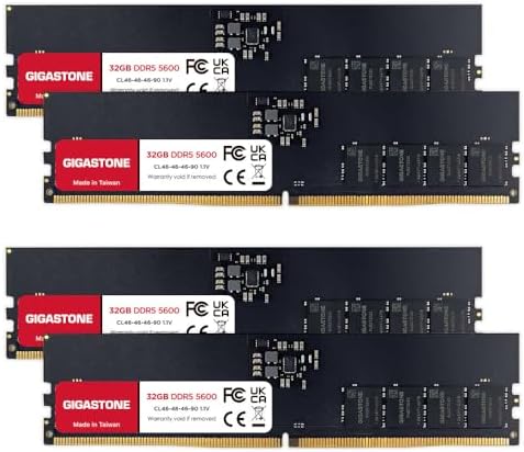 【DDR5 RAM】 GIGASTONE 32GB Kit (2x16GB) DDR5 4800MHz PC5-38400 CL 40-40-40-77 1.1V UDIMM 288 Pin Unbuffered Non ECC PC Desktop Memory Module Upgrade|B0CB38GYPZ