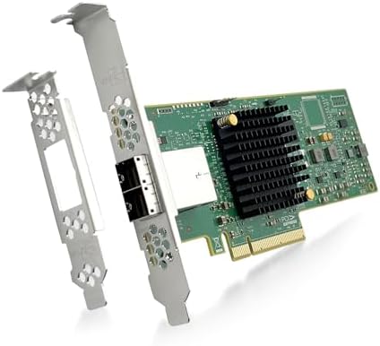 PCIe 3.0 x8 12G External SAS/SATA HBA RAID Controller Card, Broadcom 3008 Chip, Compatible with LSI 9300-8E, Mini SAS HD (SFF-8644) Connector, for Server/Storage Expansion|B0868Q65TD