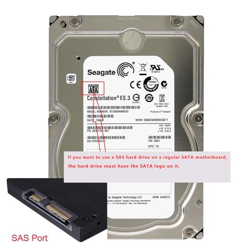 SFF-8482 29-pin SAS to SATA Unidirectional Adapter - This is a SATA 22-pin Conversion Adapter for use with SAS Hard Disk Drives on motherboards|B0DYF4RSBD