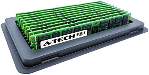 A-Tech 128GB Kit (8x16GB Memory RAM for Dell PowerEdge R710 - DDR3L 1600MHz PC3-12800 ECC Registered RDIMM 2Rx4 1.35V - Server